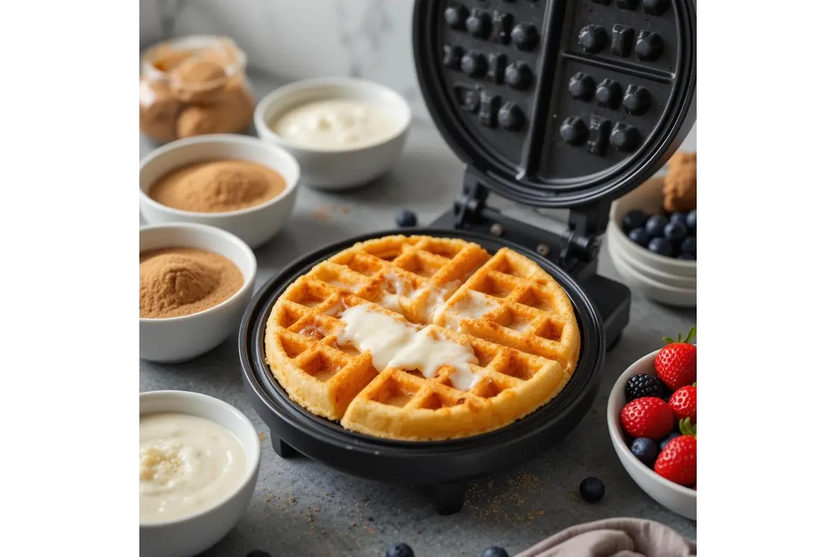 Cinnamon Roll Waffles