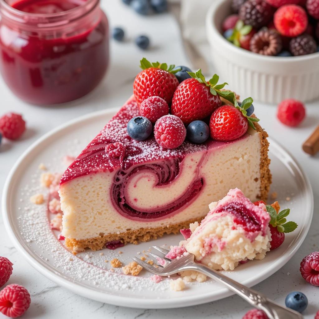 Berry Bliss Churro Cheesecake