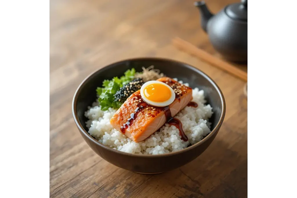 Salmon rice recipe