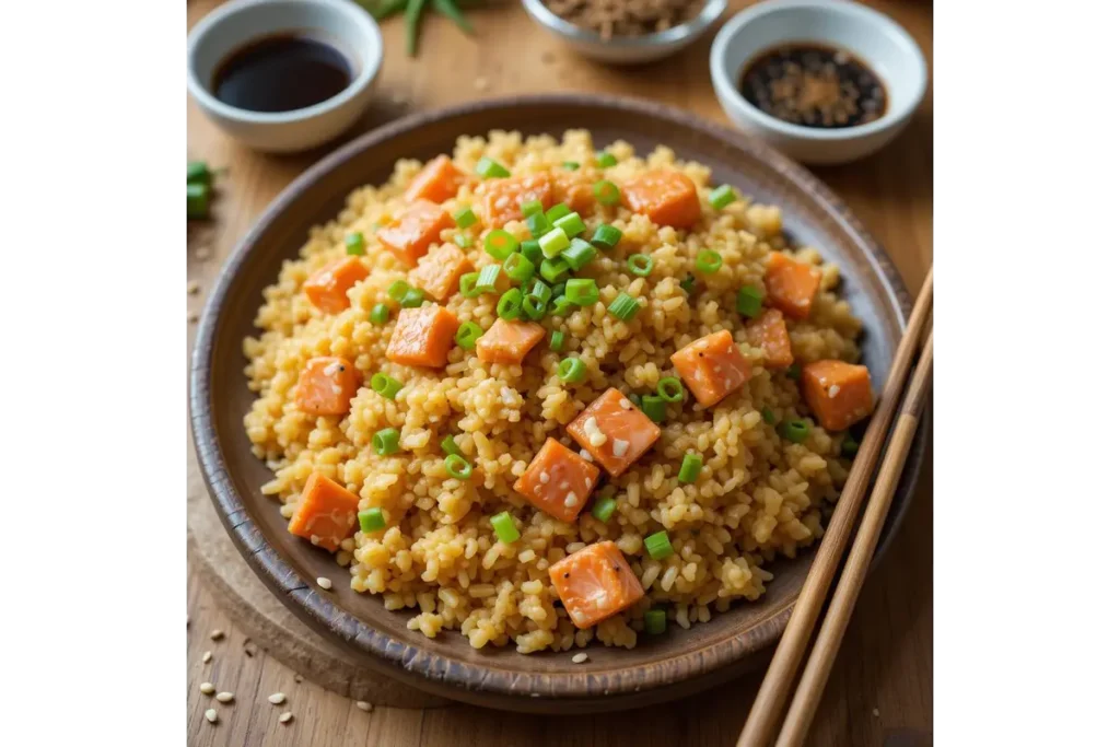 Salmon rice recipe