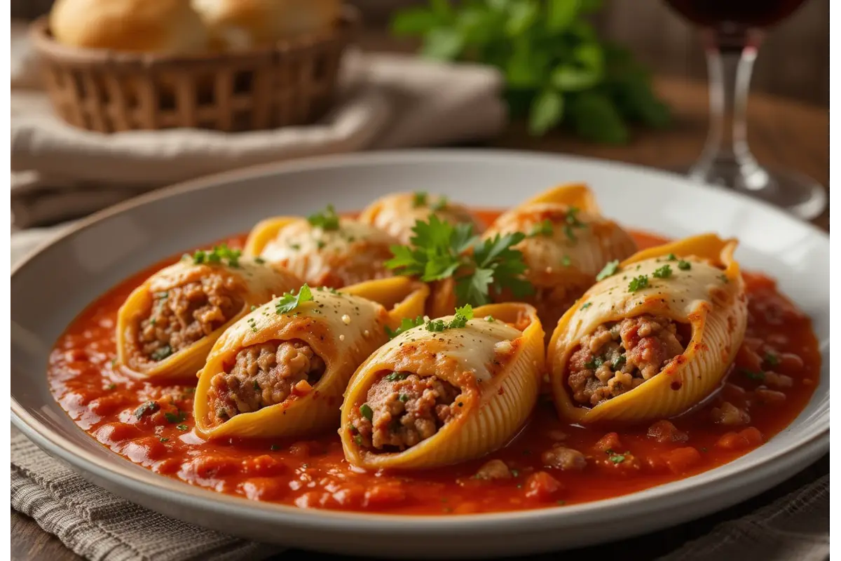 Stuffed Shells Recipe with Meat