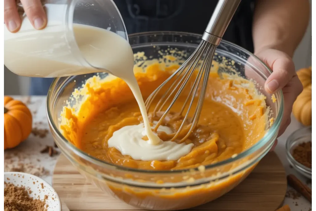 Is it better to use condensed milk or evaporated milk in pumpkin pie?