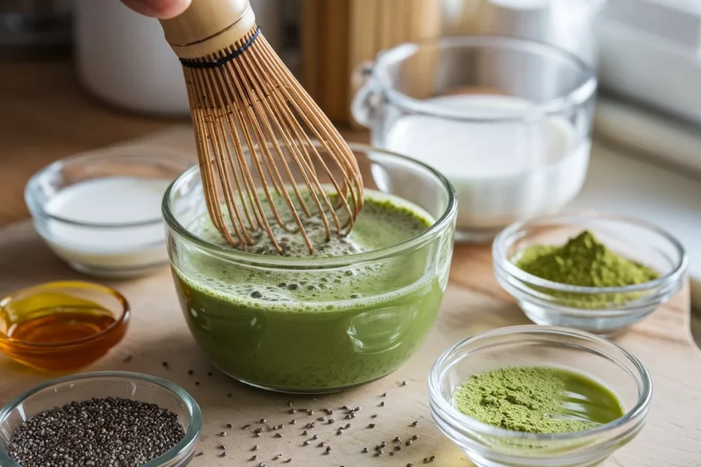 matcha chia pudding