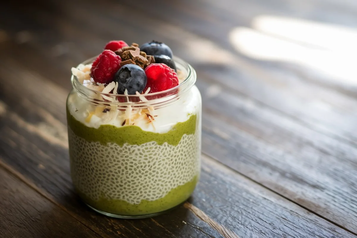 matcha chia pudding