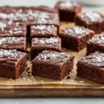 Chocolate kefir sheet cake recipe card