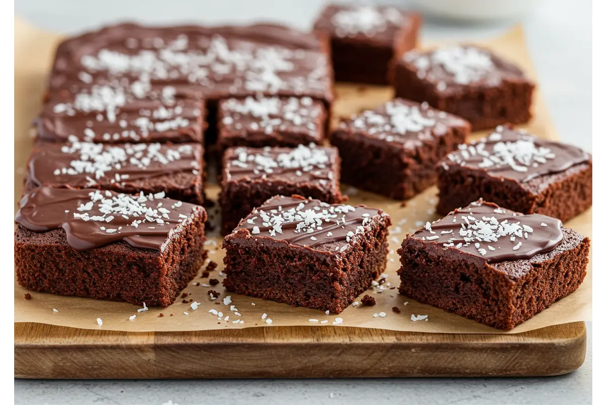 Chocolate kefir sheet cake recipe card