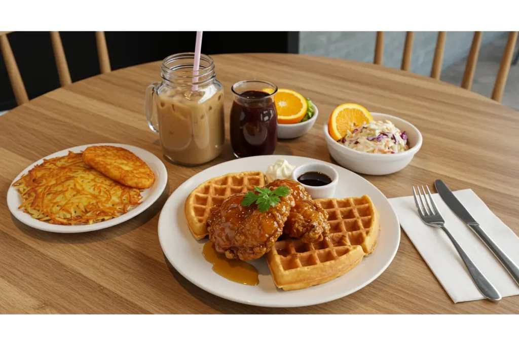 hot honey chicken and waffles