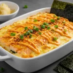 salmon sushi bake